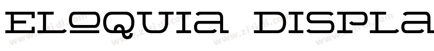 Eloquia Display Bold字体转换